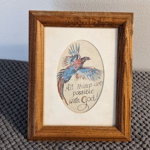 💥☎️ LAST CALL Handmade Watercolor & Pen "All Things Are Possible With God"